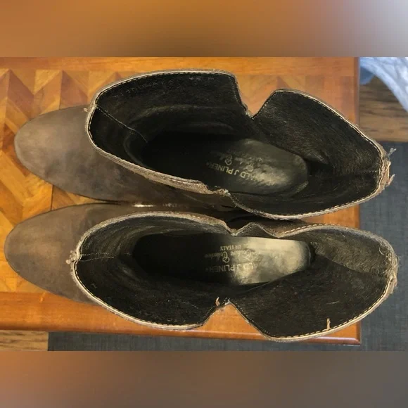 Donald Pliner Donata distressed suede boot in dark brown - Picture 15 of 15